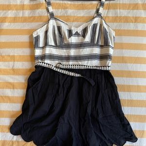 Anthropologie romper with scalloped hem
